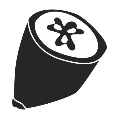 Muz vektör simgesi. Beyaz zemin üzerinde siyah vektör simgesi izole edildi.