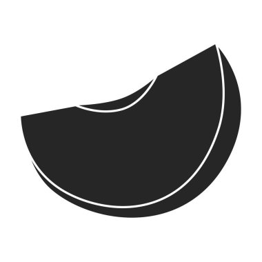 Kayısı kurutulmuş vektör simgesi. Siyah vektör simgesi beyaz arkaplan kayısı üzerinde izole edilmiş..