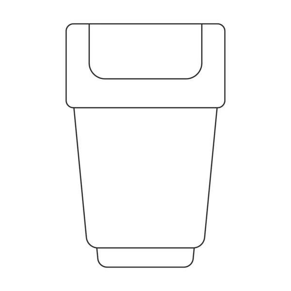 Icône vectorielle de la boîte à ordures Décrivez l'icône vectorielle isolée sur fond blanc. — Image vectorielle