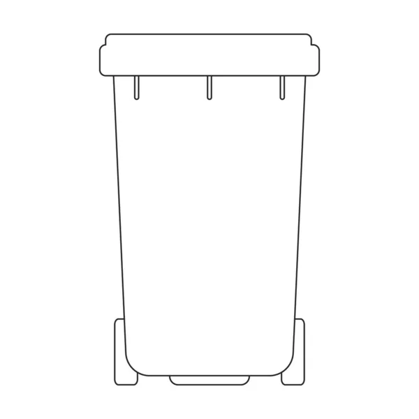 Icône vectorielle de la boîte à ordures Décrivez l'icône vectorielle isolée sur fond blanc. — Image vectorielle