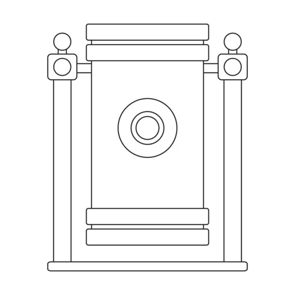 Cestino casella vettoriale icon.Outline icona vettoriale isolato su sfondo bianco cestino box. — Vettoriale Stock