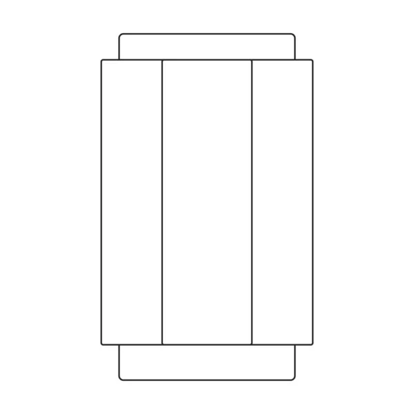 Icône vectorielle de la boîte à ordures Décrivez l'icône vectorielle isolée sur fond blanc. — Image vectorielle