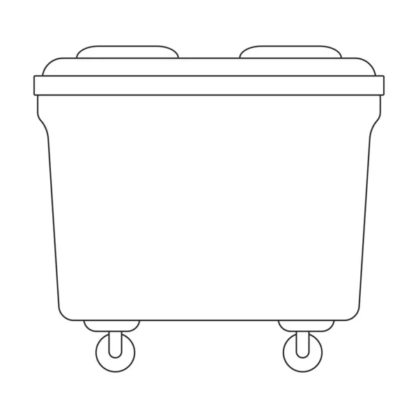 Çöp kutusu vektör simgesi. Taslak vektör simgesi beyaz arkaplan çöp kutusunda izole edildi. — Stok Vektör