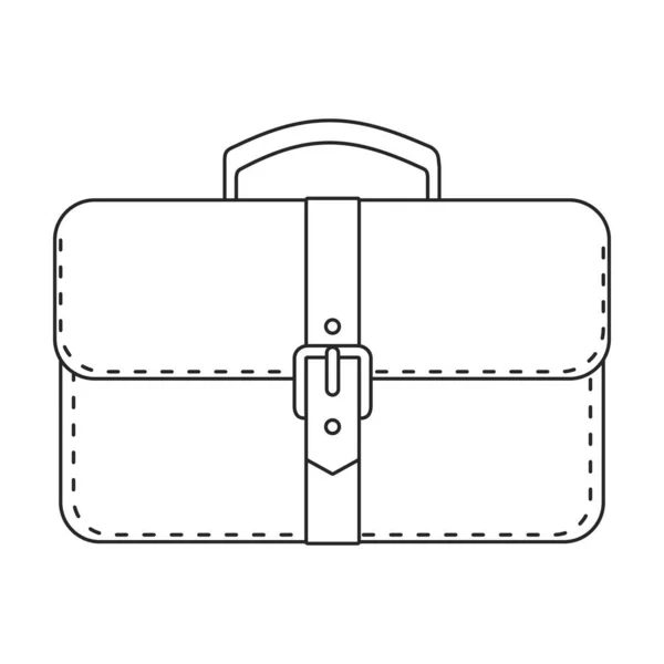 Men bag vector icon.Outline vector icon isolated on white background men bag. — Stock Vector