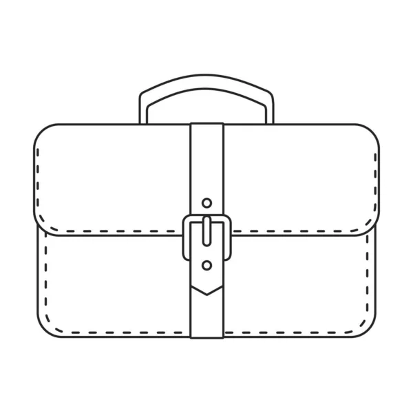 Hommes sac vecteur icon.Outline icône vectorielle isolé sur fond blanc homme sac. — Image vectorielle