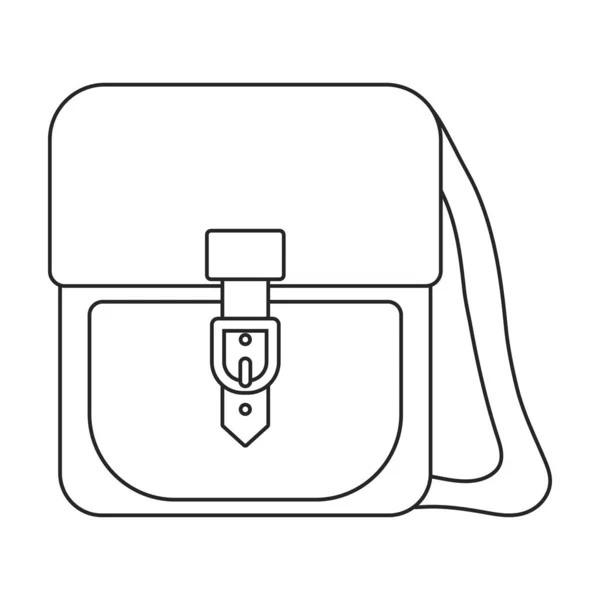 Männer Tasche Vektor icon.Outline Vektor Symbol isoliert auf weißem Hintergrund Männer Tasche. — Stockvektor