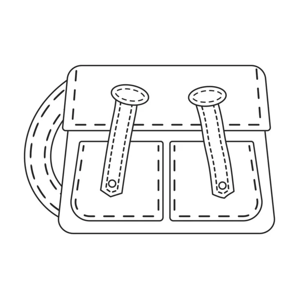 Homens saco vetor icon.Outline vetor ícone isolado no fundo branco homens saco. — Vetor de Stock