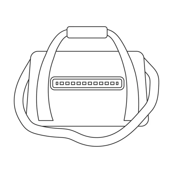 Hommes sac vecteur icon.Outline icône vectorielle isolé sur fond blanc homme sac. — Image vectorielle