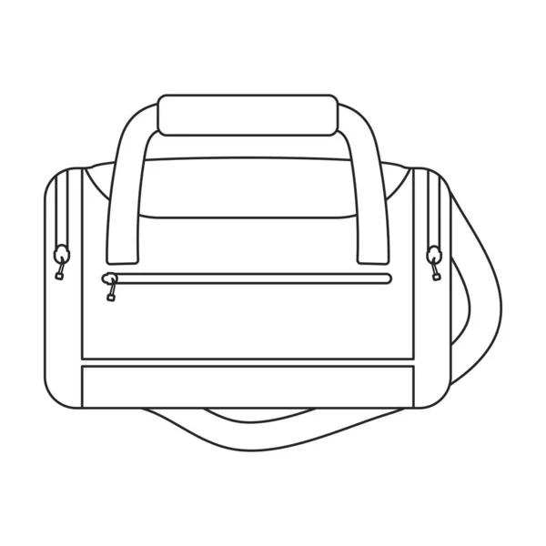 Hommes sac vecteur icon.Outline icône vectorielle isolé sur fond blanc homme sac. — Image vectorielle