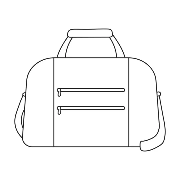 男性のバッグベクトルアイコン。アウトラインベクトルアイコン隔離された白い背景男性のバッグ. — ストックベクタ