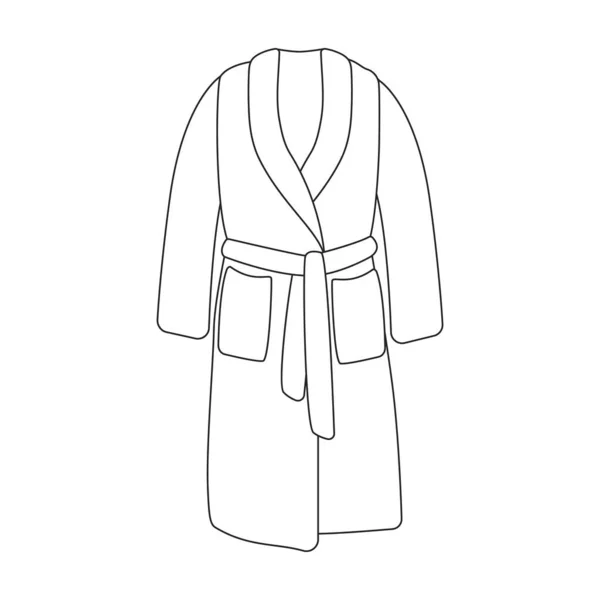 Bathrobe vector icon.Outline vector icon isolated on white background bathrobe. — Stock Vector