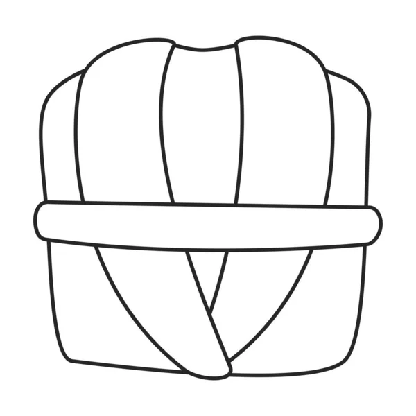 Халат векторный значок. Контур вектора значок изолирован на белом фоне халата. — стоковый вектор