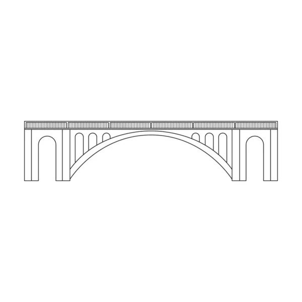 Híd vektor ikonz Vektor ikon elszigetelt fehér háttér híd. — Stock Vector