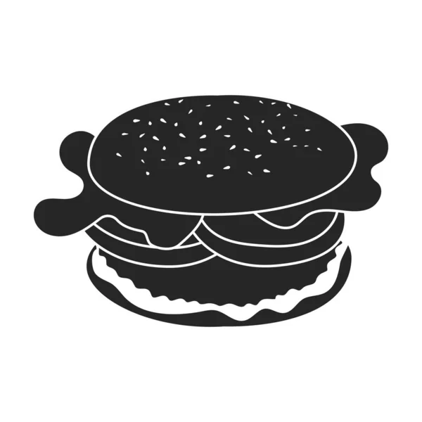 Sandwich Vektor icon.Black Vektor icon isoliert auf weißem Hintergrund Sandwich. — Stockvektor