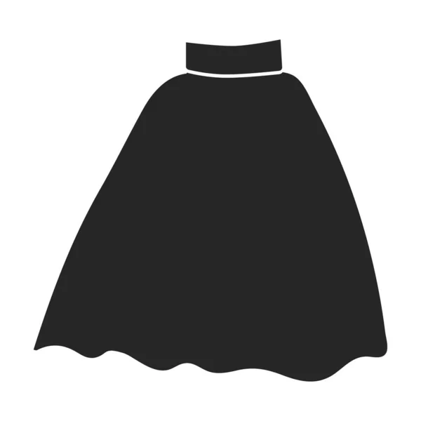 Ícone vetor saia icon.Black vetor isolado na saia de fundo branco. —  Vetores de Stock