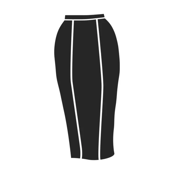 Icône vectorielle jupe Icône vectorielle noire isolée sur fond blanc jupe. — Image vectorielle