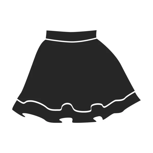 Skirt vector icon.Black vector icon isolated on white background skirt. — Stock Vector