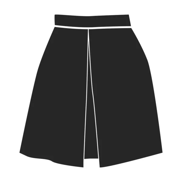 Φούστα διάνυσμα εικονίδιο μαύρο διάνυσμα απομονώνονται σε λευκό φόντο φούστα. — Διανυσματικό Αρχείο