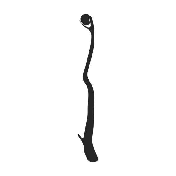 魔法の杖ベクトルのアイコン白い背景に隔離された黒いベクトルのアイコン魔法の杖. — ストックベクタ