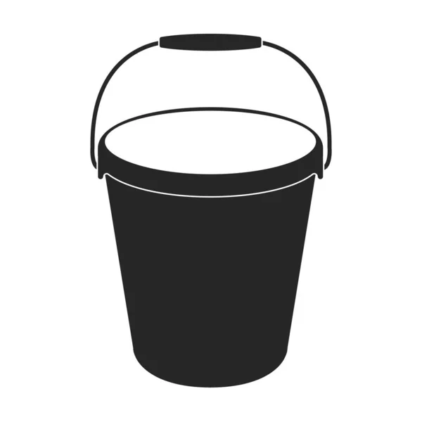 Bucket Vektor icon.Black Vektor icon isoliert auf weißem Hintergrund Eimer. — Stockvektor