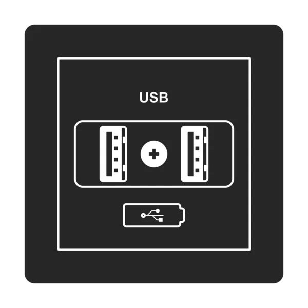 Soquete do ícone do vetor do interruptor icon.Black vetor isolado no soquete de fundo branco do interruptor. —  Vetores de Stock