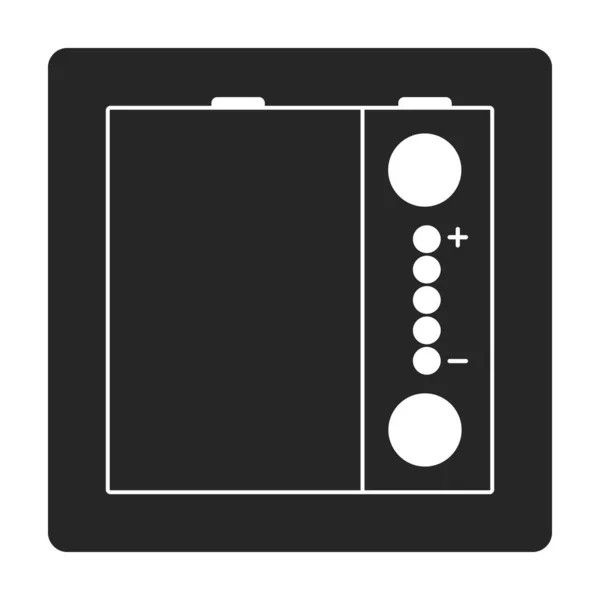 Κάλυμμα του διανύσματος διακόπτη εικονίδιο μαύρο διάνυσμα απομονώνεται σε λευκό φόντο υποδοχή του διακόπτη. — Διανυσματικό Αρχείο
