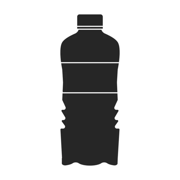 Bottiglia di plastica vettore icon.Black icona vettoriale isolato su sfondo bianco bottiglia di plastica. — Vettoriale Stock