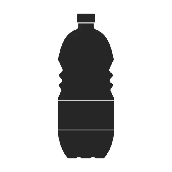 Plastic bottle vector icon.Black vector icon isolated on white background plastic bottle. — Stock Vector