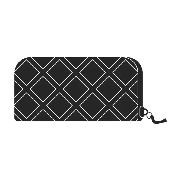 Leder Brieftasche Vektor icon.Black Vektor Symbol isoliert auf weißem Hintergrund Leder Brieftasche. — Stockvektor