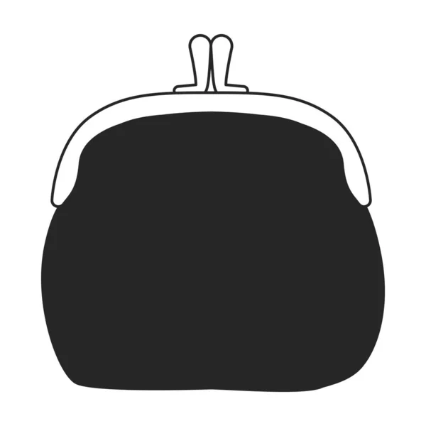 Leder Brieftasche Vektor icon.Black Vektor Symbol isoliert auf weißem Hintergrund Leder Brieftasche. — Stockvektor