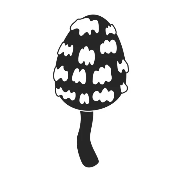 Icono de vector Amanita. Icono de vector negro aislado sobre fondo blanco amanita. — Vector de stock