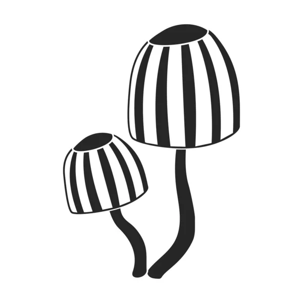 Icono de vector Amanita. Icono de vector negro aislado sobre fondo blanco amanita. — Archivo Imágenes Vectoriales