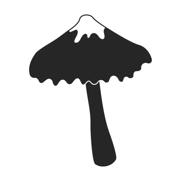 Amanita vector icon.Black vector icon isolated on white background amanita. — Stock Vector