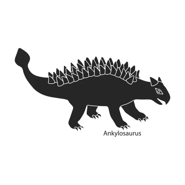 Starożytny wektor dinozaurów ikona.Czarny wektor ikona izolowane na białym tle starożytny dinozaur. — Wektor stockowy