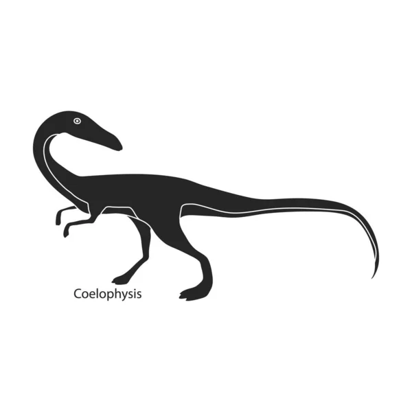 古代の恐竜のベクトルのアイコン白い背景に隔離された黒いベクトルのアイコン古代の恐竜. — ストックベクタ