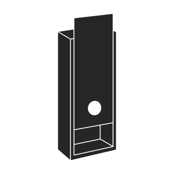 Houten doos vector icon.Black vector icoon geïsoleerd op witte achtergrond houten doos. — Stockvector