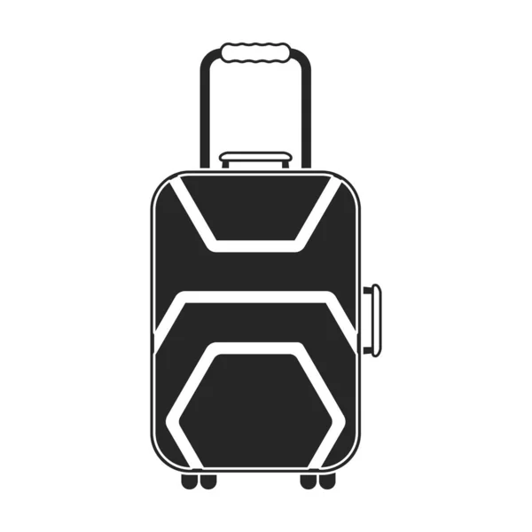 Suitcase vector icon.Black vector icon isolated on white background suitcase. — Stock Vector