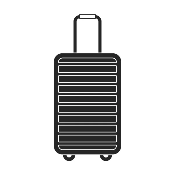 Icona vettoriale valigia. Icona vettoriale nera isolata su valigia di sfondo bianco. — Vettoriale Stock