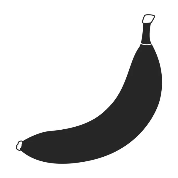 Banánový vektorový ikon.Černá vektorová ikona izolované na bílém pozadí banán. — Stockový vektor