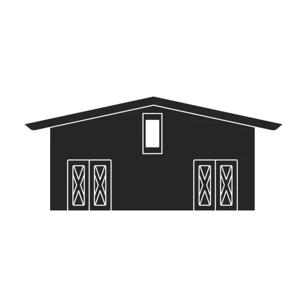 Barn vector icon.Black vector icon isolated on white background barn. — Stock Vector