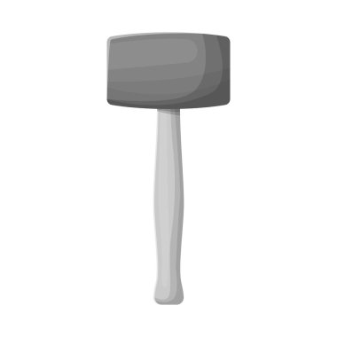 Çekiç ve alet logosunun izole nesnesi. Stok için çekiç ve alet vektör simgesi web ögesi.