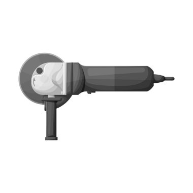 Öğütücü ve makine logosunun vektör tasarımı. Öğütücü ve öğütücü hisse senedi temsilciliği grafiği.