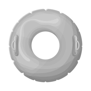 Can simidi ve cankurtaran kemeri logosunun vektör çizimi. Ağ için yaşam şamandırası ve ekipman stok sembolü web ögesi.