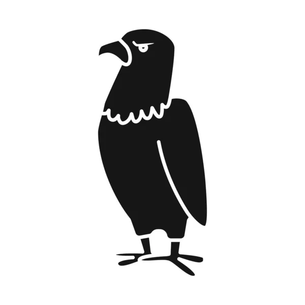 Geïsoleerde object van vogel en Eagle teken. Set van vogel en roofdier voorraad symbool voor web. — Stockvector