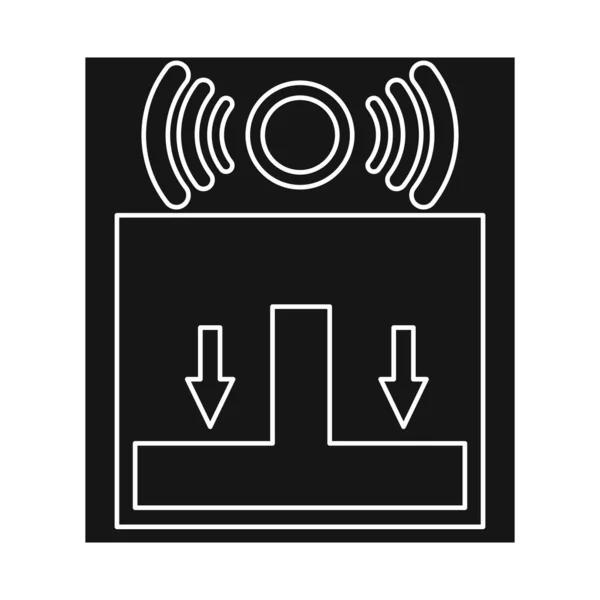 Vektordesign von Alarm- und Notfalllogo. Sammlung von Alarm- und Box-Vektor-Symbol für Aktien. — Stockvektor