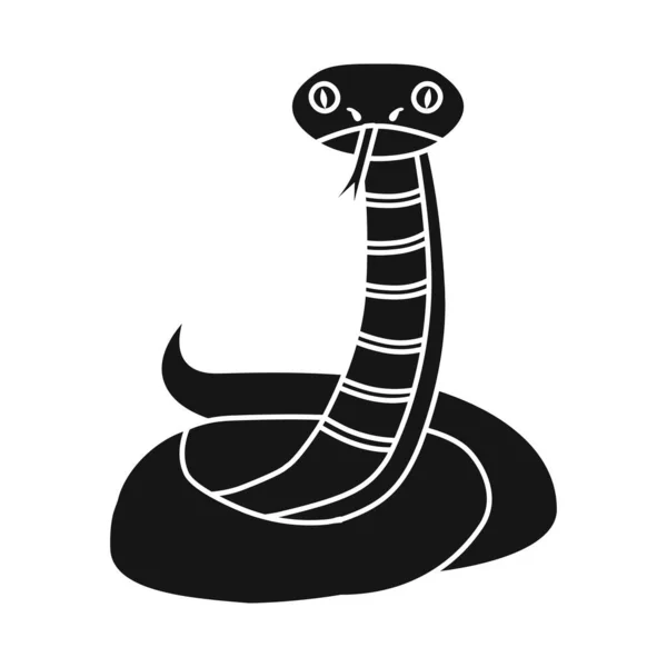 Vektor-Design von Python und Schlangenlogo. Web-Element der Python und Dschungel Stock Vektor Illustration. — Stockvektor