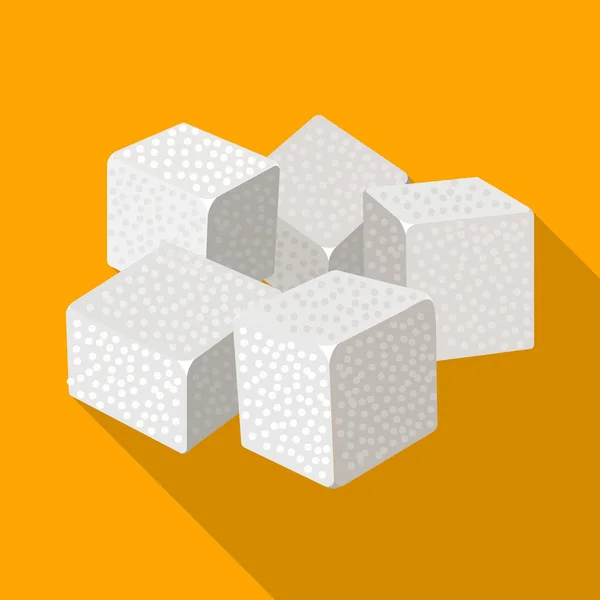 Projeto vetorial de cubo e ícone de cana. Elemento web de cubo e símbolo de estoque de açúcar para web. —  Vetores de Stock