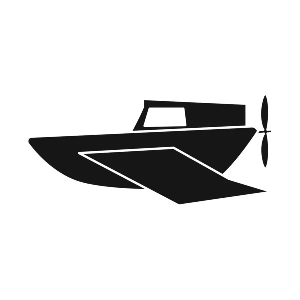 Векторні ілюстрації човна і старого логотипу. Веб-елемент значка човна і довгого човна Векторні значки на складі . — стоковий вектор