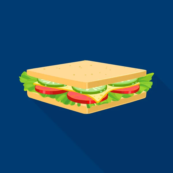 Objet isolé de burger et symbole hoagie. Élément Web de burger et icône vectorielle de pain grillé pour stock. — Image vectorielle