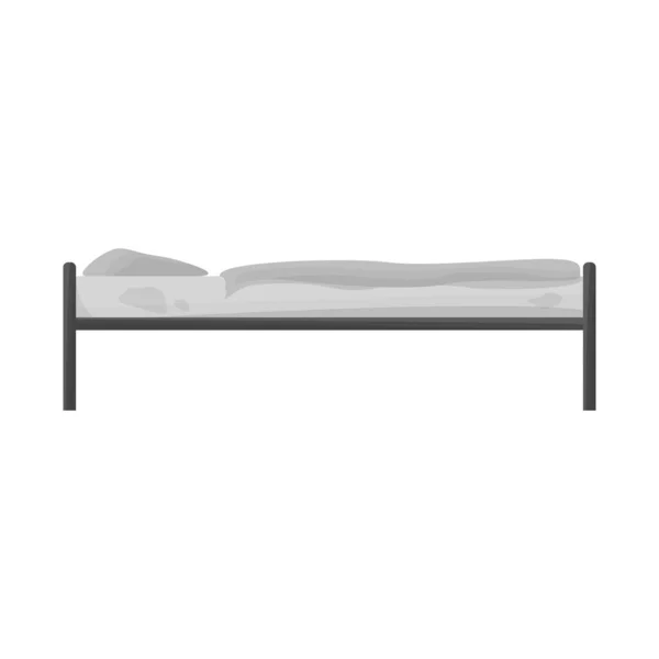 ベッドと二段サインのベクトルデザイン。株式のためのベッドと家具のベクトルアイコンのグラフィック. — ストックベクタ